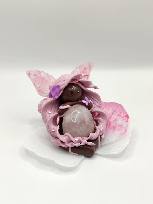Fée des fleurs - Quartz rose