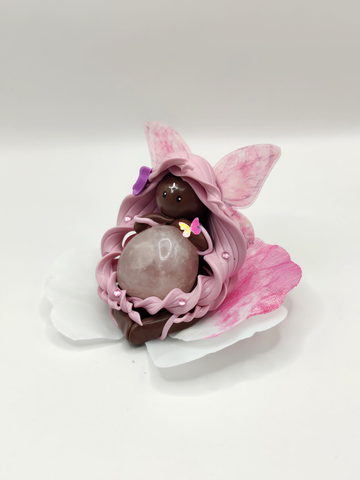 Fée des fleurs - Quartz rose