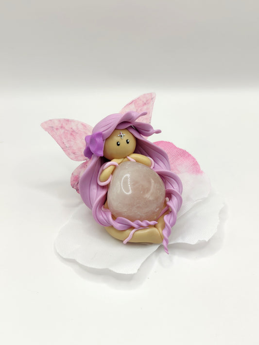 Fée des fleurs - Quartz rose
