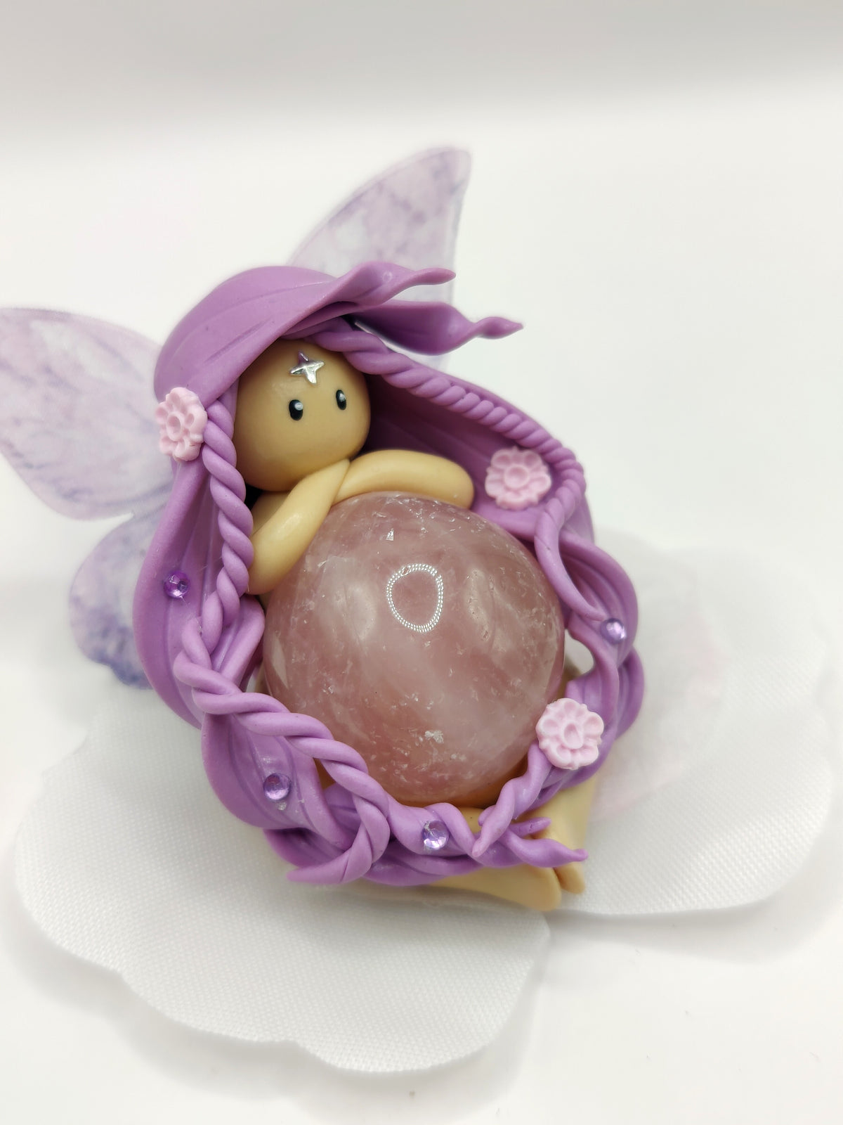 Fée des fleurs - Quartz rose
