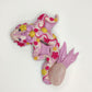 Dragon des fleurs - Cœur en quartz rose