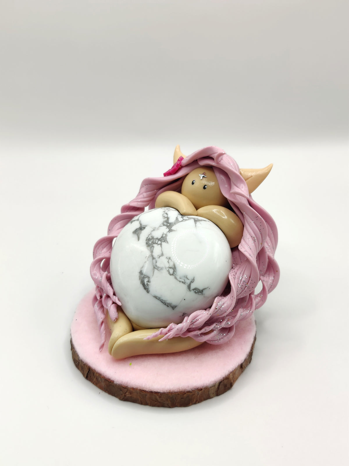 Elfe de sérénité - Cœur en howlite