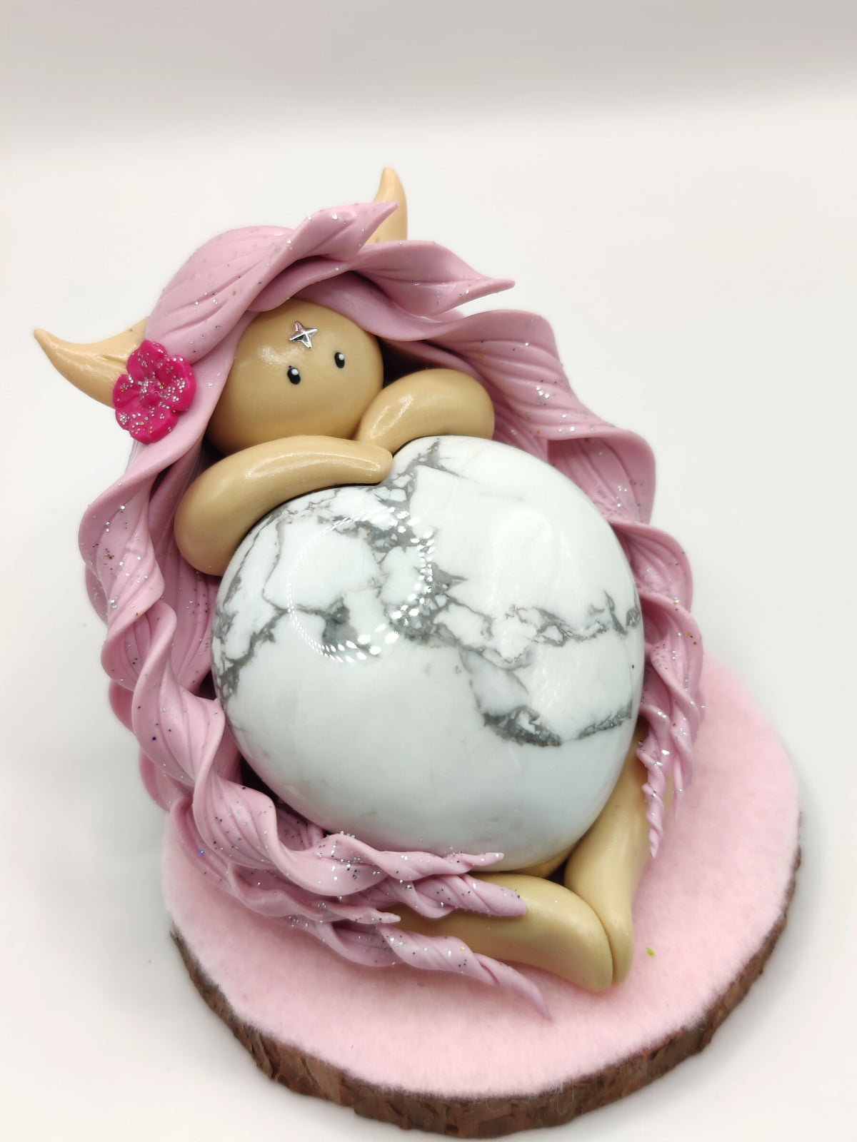 Elfe de sérénité - Cœur en howlite