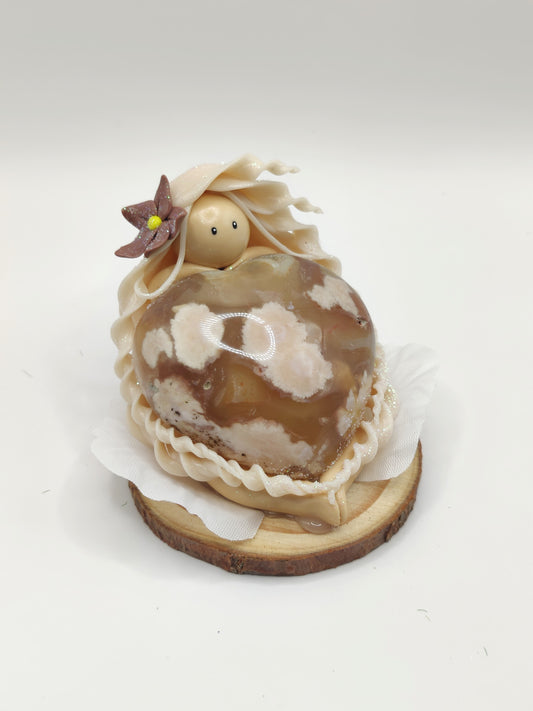 Nymphe de sérénité - Agate fleurs de cerisier