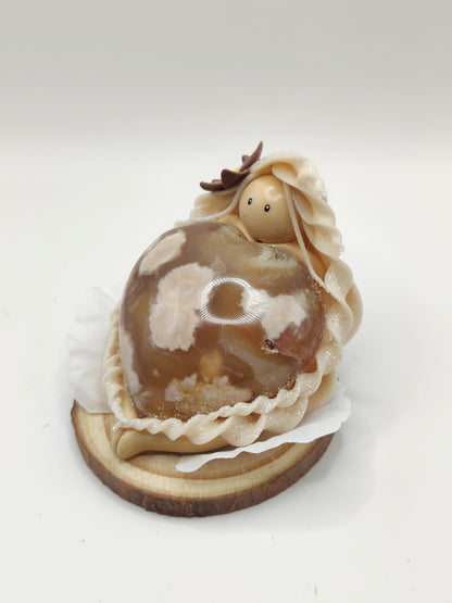 Nymphe de sérénité - Agate fleurs de cerisier