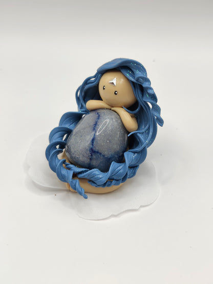 N°63 Nymphe élémentaire de l'eau - Aventurine bleue