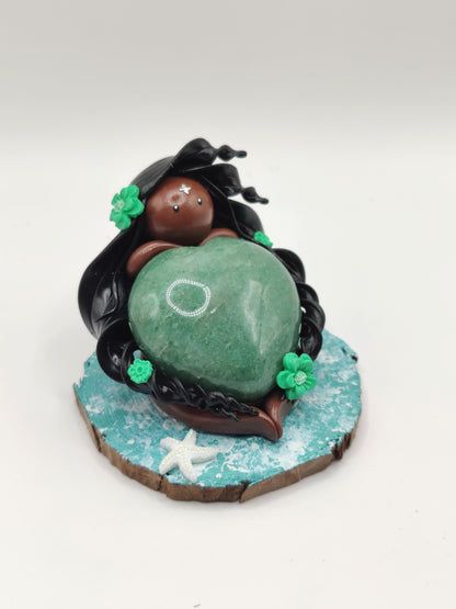 Nymphe de l'océan - Aventurine verte
