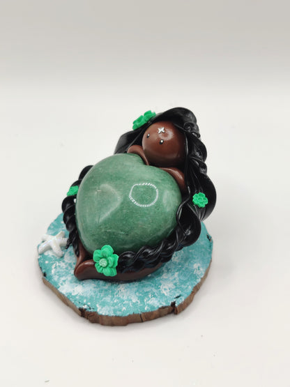 Nymphe de l'océan - Aventurine verte